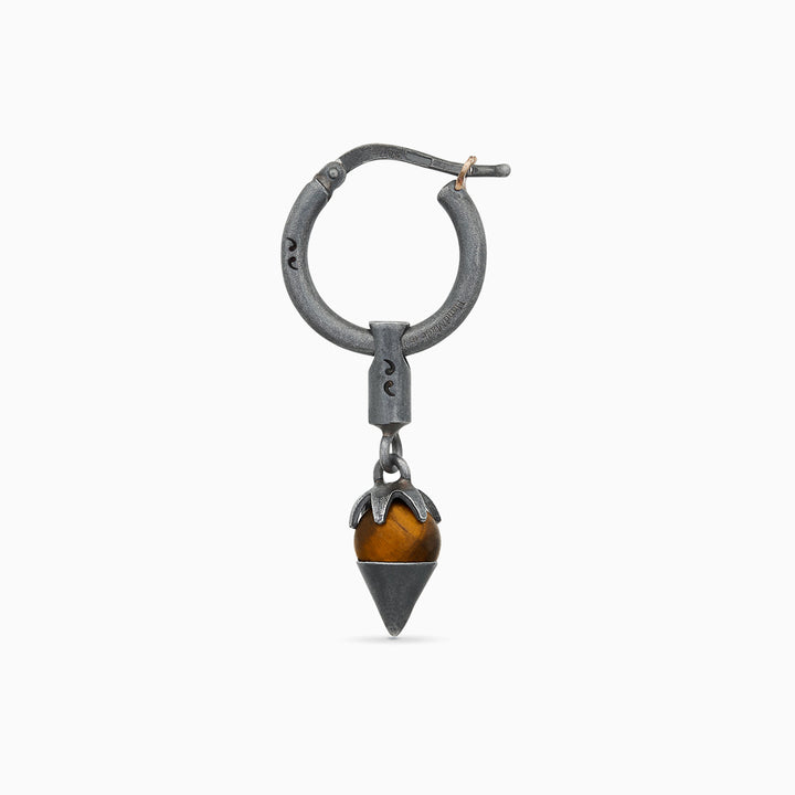 ULYSSES MIDNIGHT SHARD TIGEREYE EARRING-Straight View