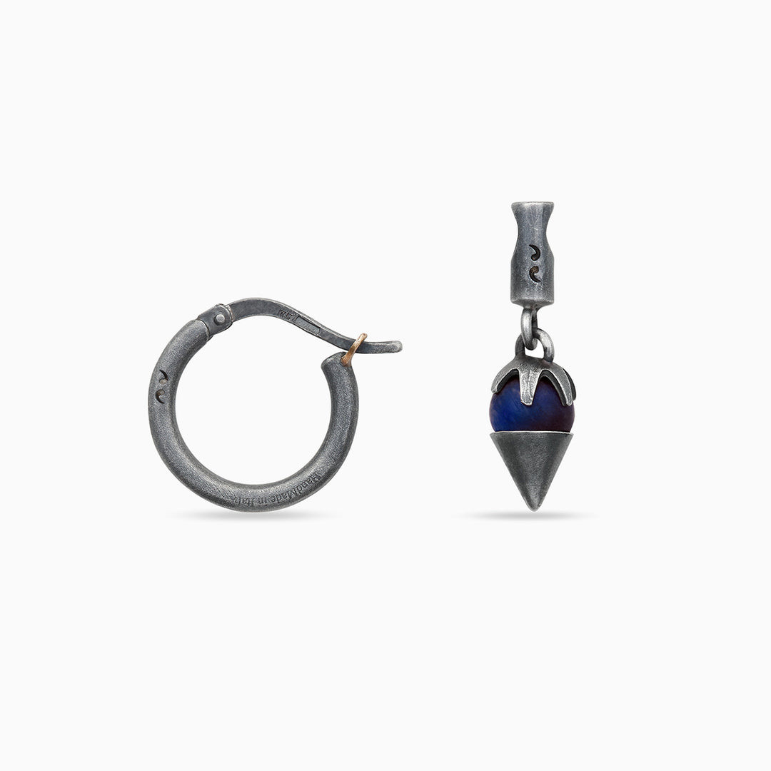 ULYSSES MIDNIGHT SHARD LAPIS EARRING-Side View