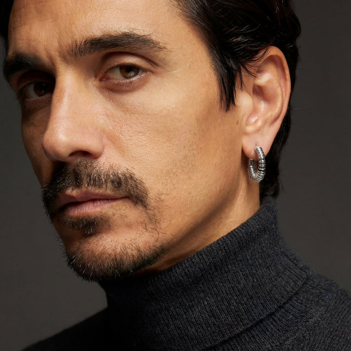 The Acies Triple Black Hoop Earring