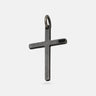 THE CROSS Latin Amulet with Side Gemstone, Silver, Onyx-Standard View