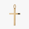 THE CROSS Latin Amulet with Side Gemstone, Yellow Gold Vermeil, Onyx-Standard View