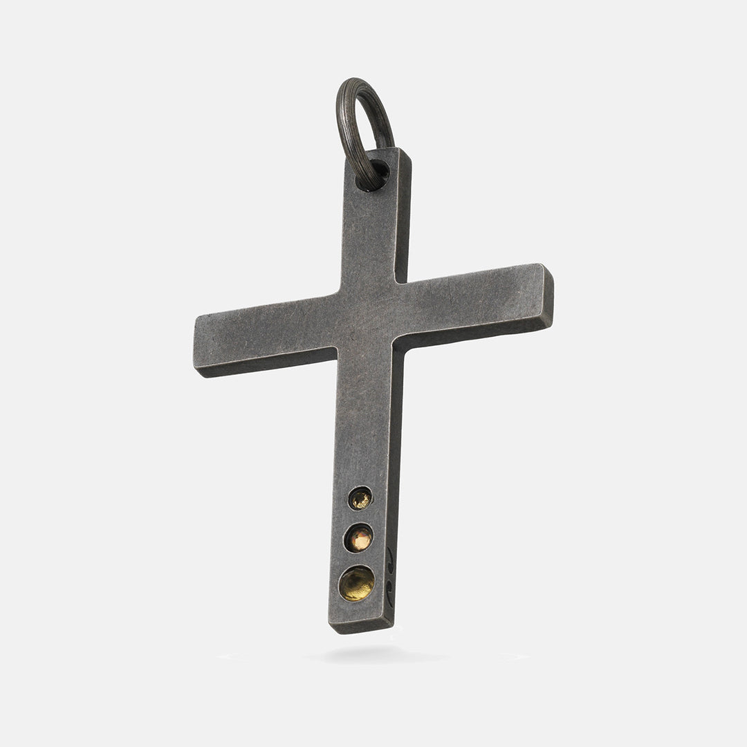 THE CROSS Latin Amulet with Gemstone, Citrine-Standard View