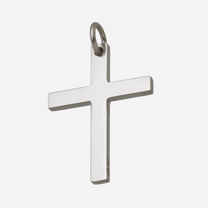 THE CROSS Latin Amulet, Polished Silver-Standard View