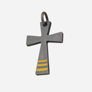 THE CROSS Enamel Amulet, Yellow Enamel-Standard View