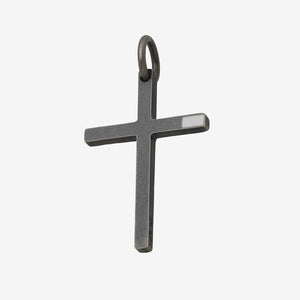 THE CROSS Latin Amulet with Side Enamel, Silver, Ivory Enamel-Standard View