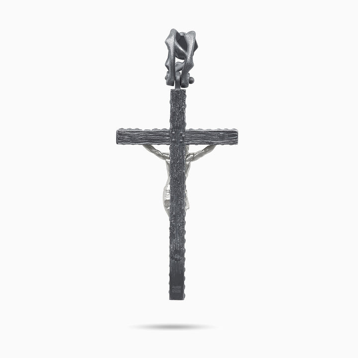 DIAMONDS'N'ROSES Silver Crucifix Amulet