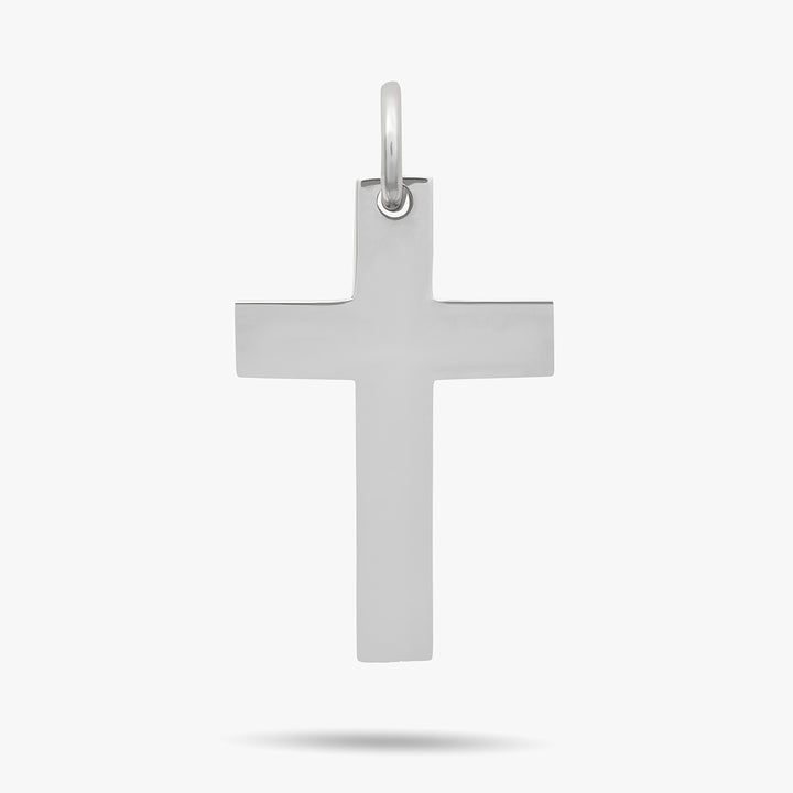 THE CROSS Enamel Stripes Amulet, Polished Silver, Blue Enamel-Standard View 1