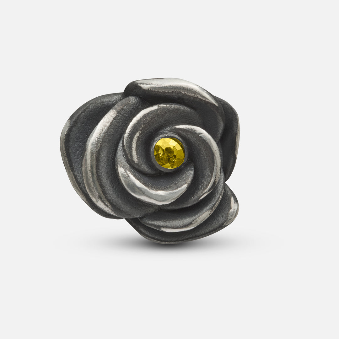 DIAMONDS'N'ROSES Single Rose Pin