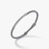 Ulysses Gold & Black Diamond Bracelet, Matte Silver, Black Diamond-Standard View