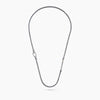 Ulysses Gold & Black Diamond Necklace, Matte Silver, Black Diamond-Standard View