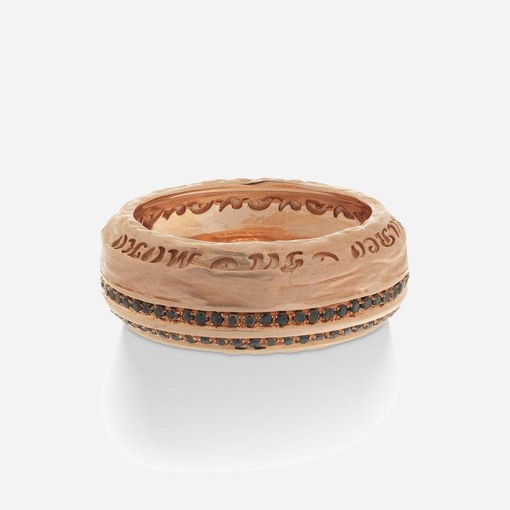 Marco Dal Maso men's gemstone band ring featuring a sleek design with vibrant gemstones and polished metal finish.