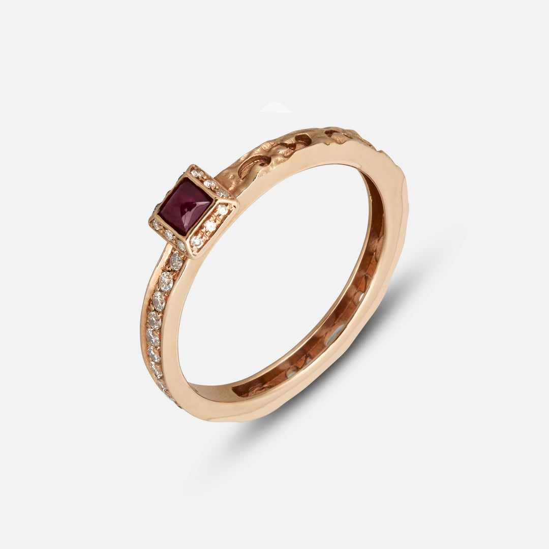Orion Square Gemstone Ring