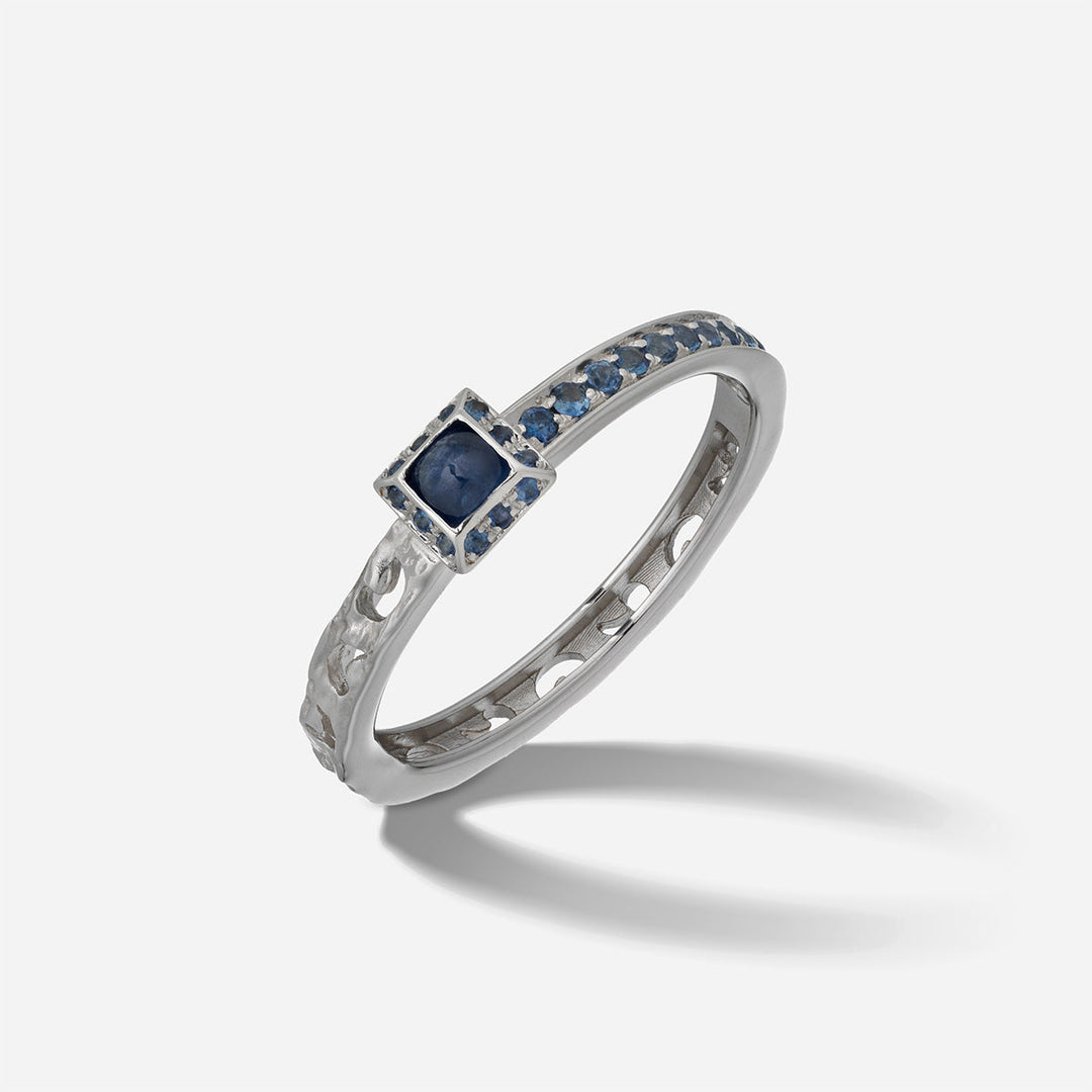 MARCO DAL MASO WOMEN Orion Square Gemstone Ring featuring a square-cut gemstone and elegant silver band.