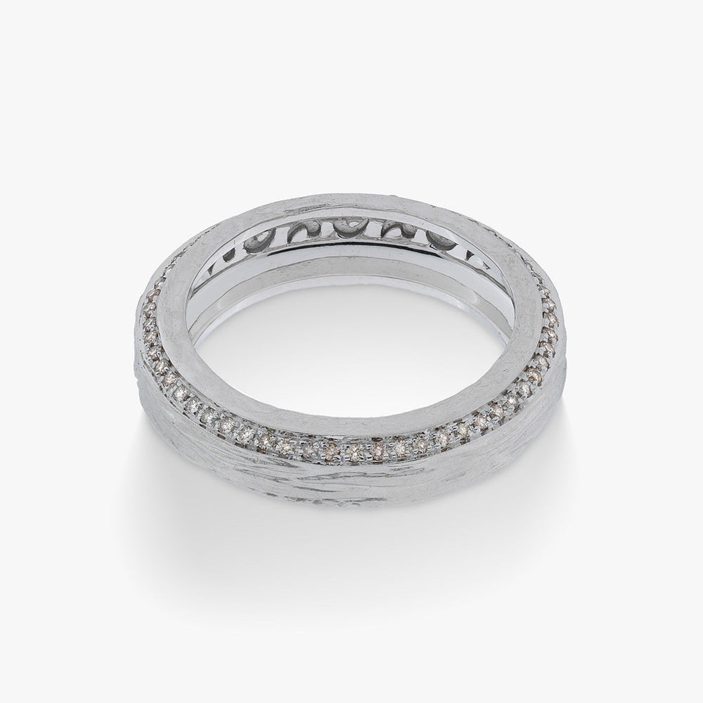THE OTHER HALF Narrow Edge Gemstone Band