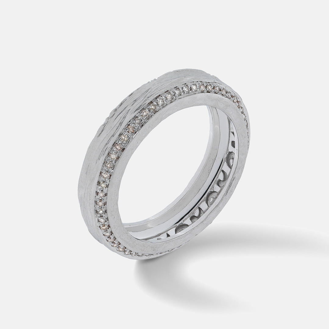 THE OTHER HALF Narrow Edge Gemstone Band