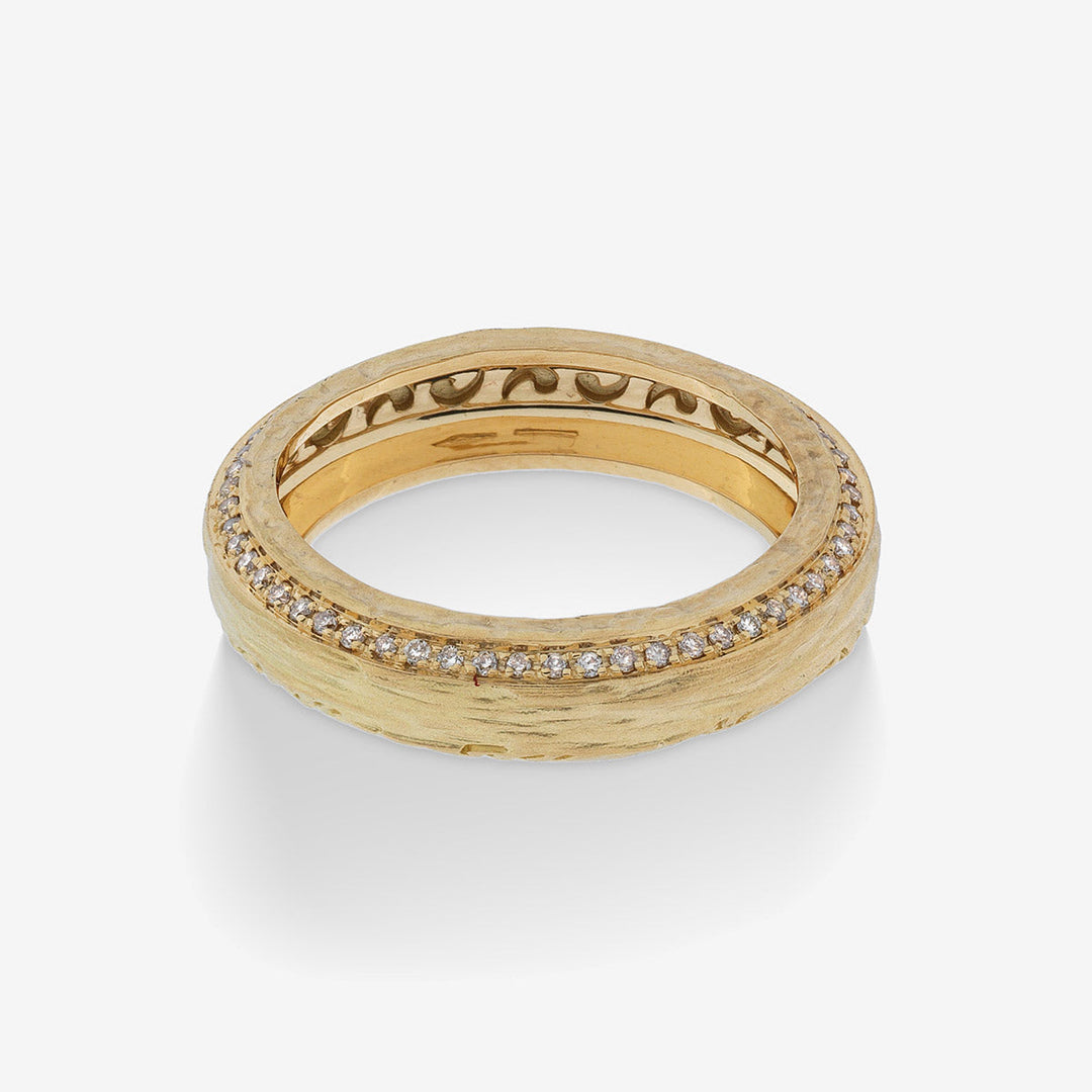 THE OTHER HALF NARROW EDGE GEMSTONE BAND
