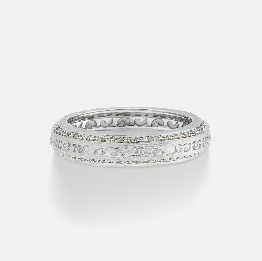 THE OTHER HALF Narrow Double Edge Gemstone Band