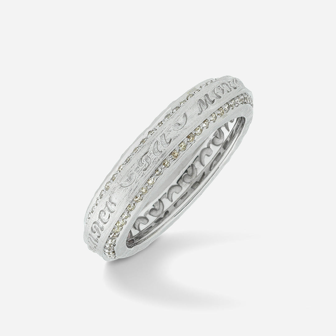 THE OTHER HALF Narrow Double Edge Gemstone Band