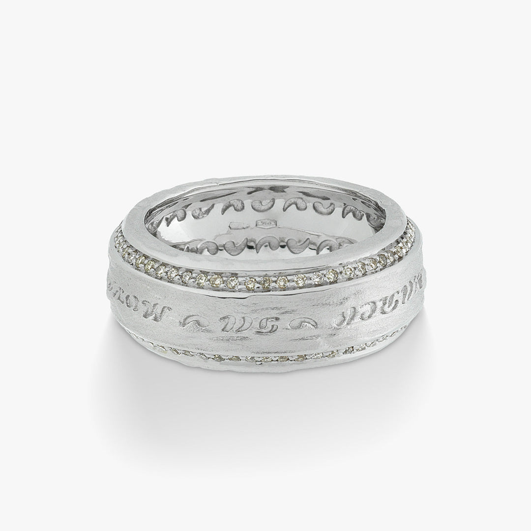 THE OTHER HALF NARROW DOUBLE EDGE GEMSTONE BAND