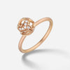 Explosion Of Joy Petite Ring White Diamonds Rose Gold-Standard View