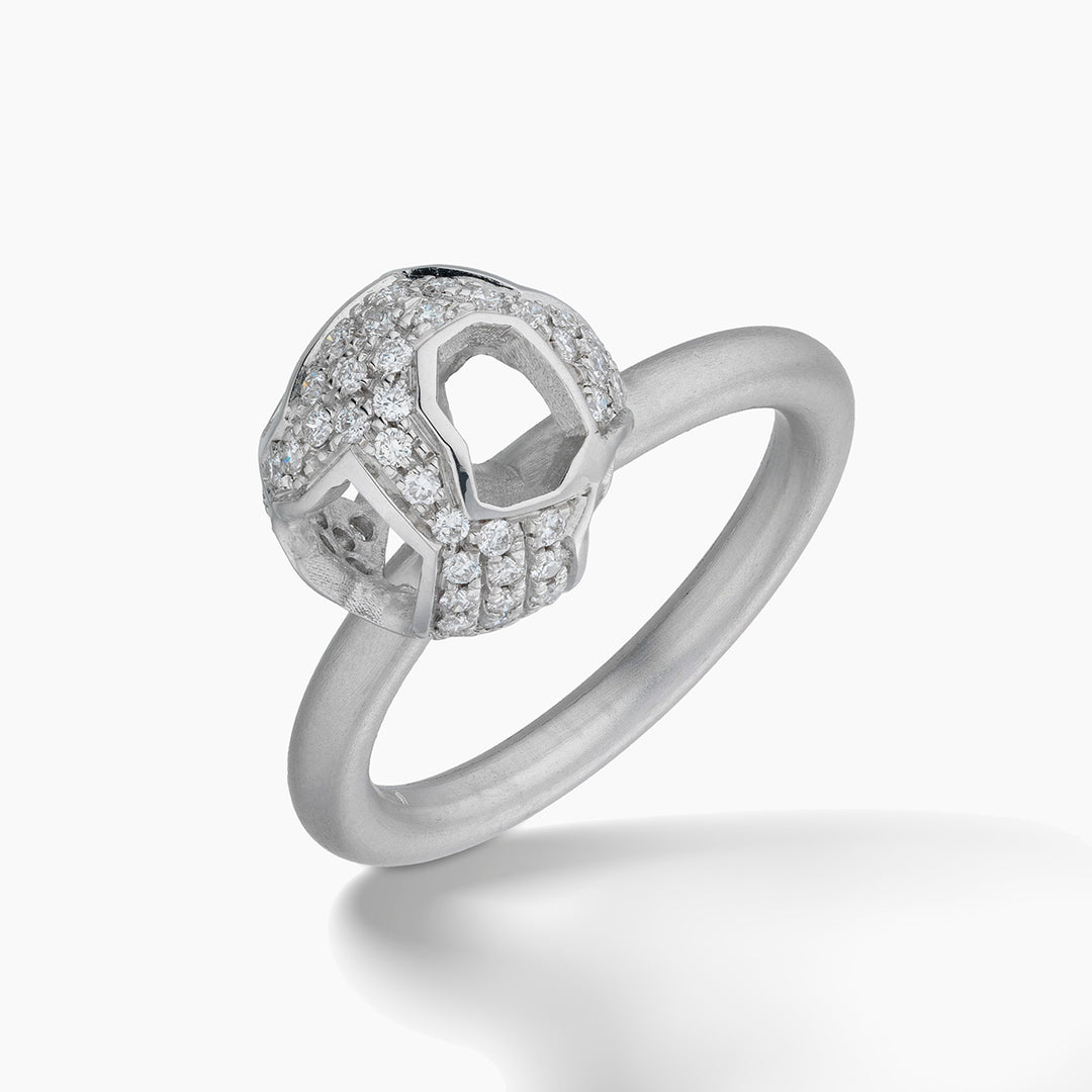 Explosion Of Joy Ring White Diamonds 18Kt White Gold-Standard View