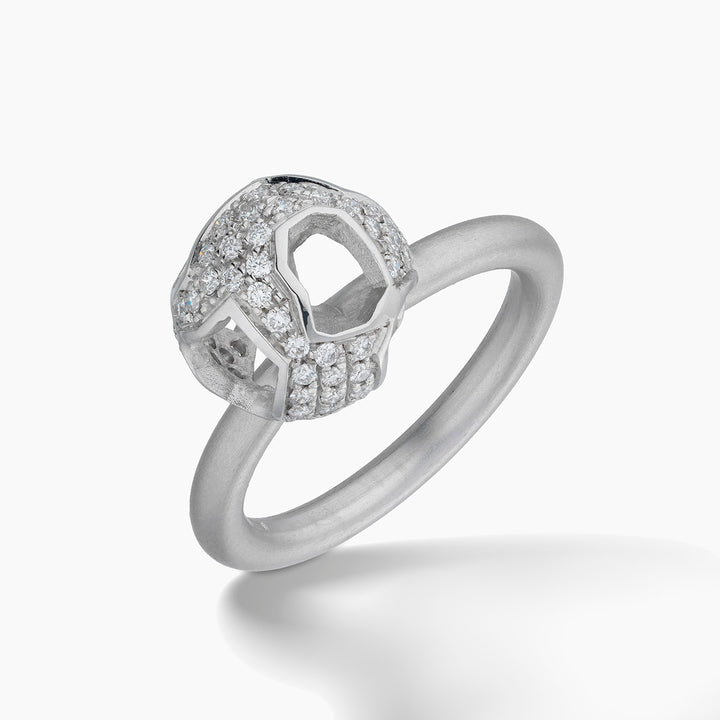 Explosion Of Joy Ring White Diamonds 18Kt White Gold-Standard View