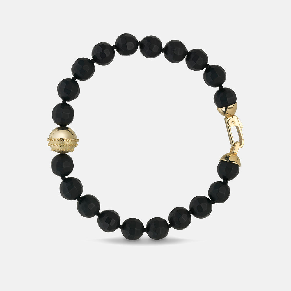 ICON Beaded Eternity Bracelet with Black Onyx