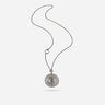 Amaia Twilight Pendant in 18k black gold with pavé white diamonds