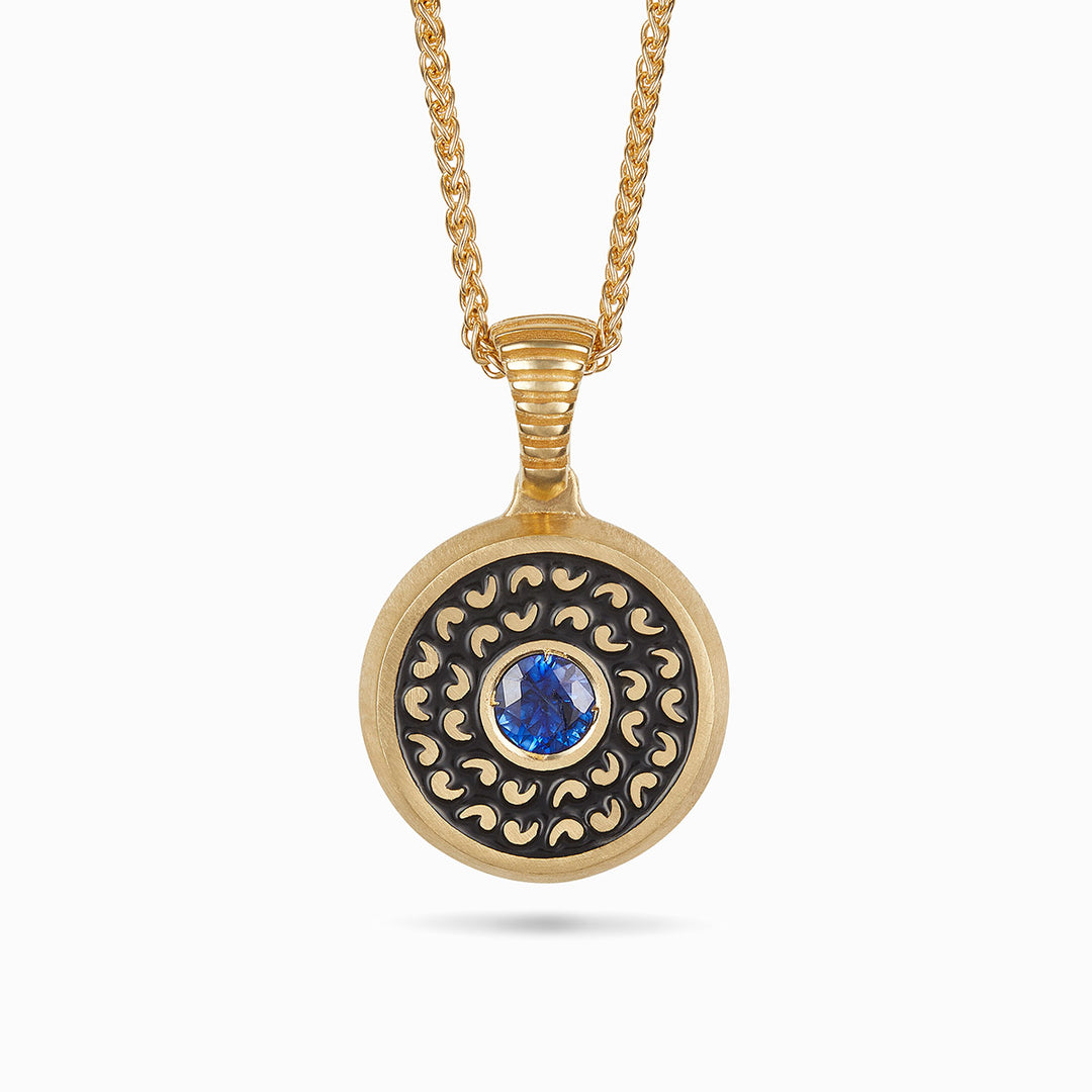 Icon Blue Sapphire Pendant-Standard View