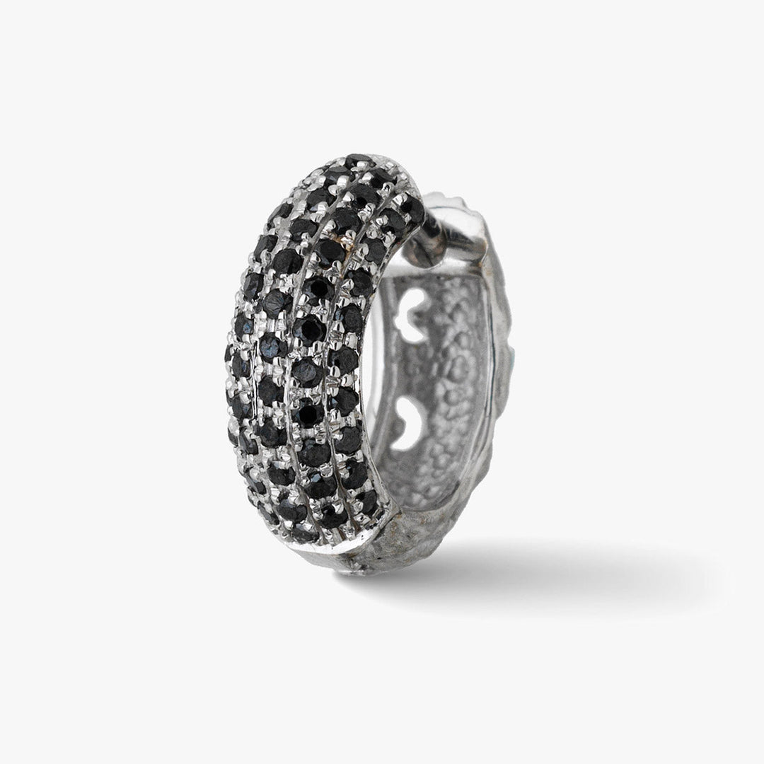 WARRIOR PAVÉ HOOP EARRING