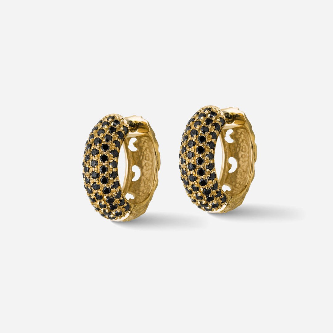 WARRIOR PAVÉ HOOP EARRING