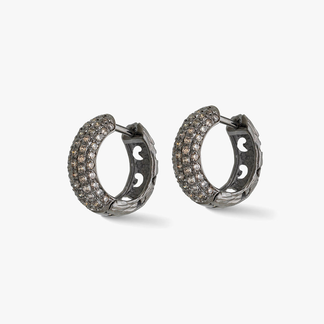 WARRIOR PAVÉ HOOP EARRING