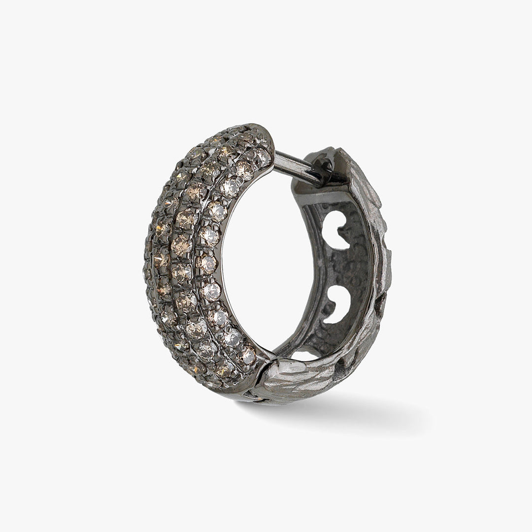 WARRIOR PAVÉ HOOP EARRING