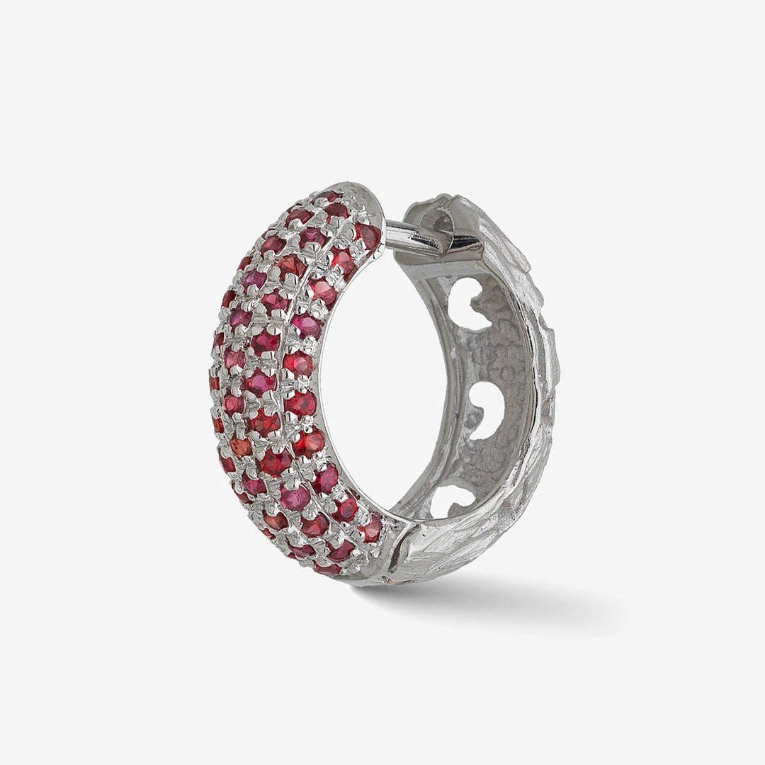 WARRIOR PAVÉ HOOP EARRING