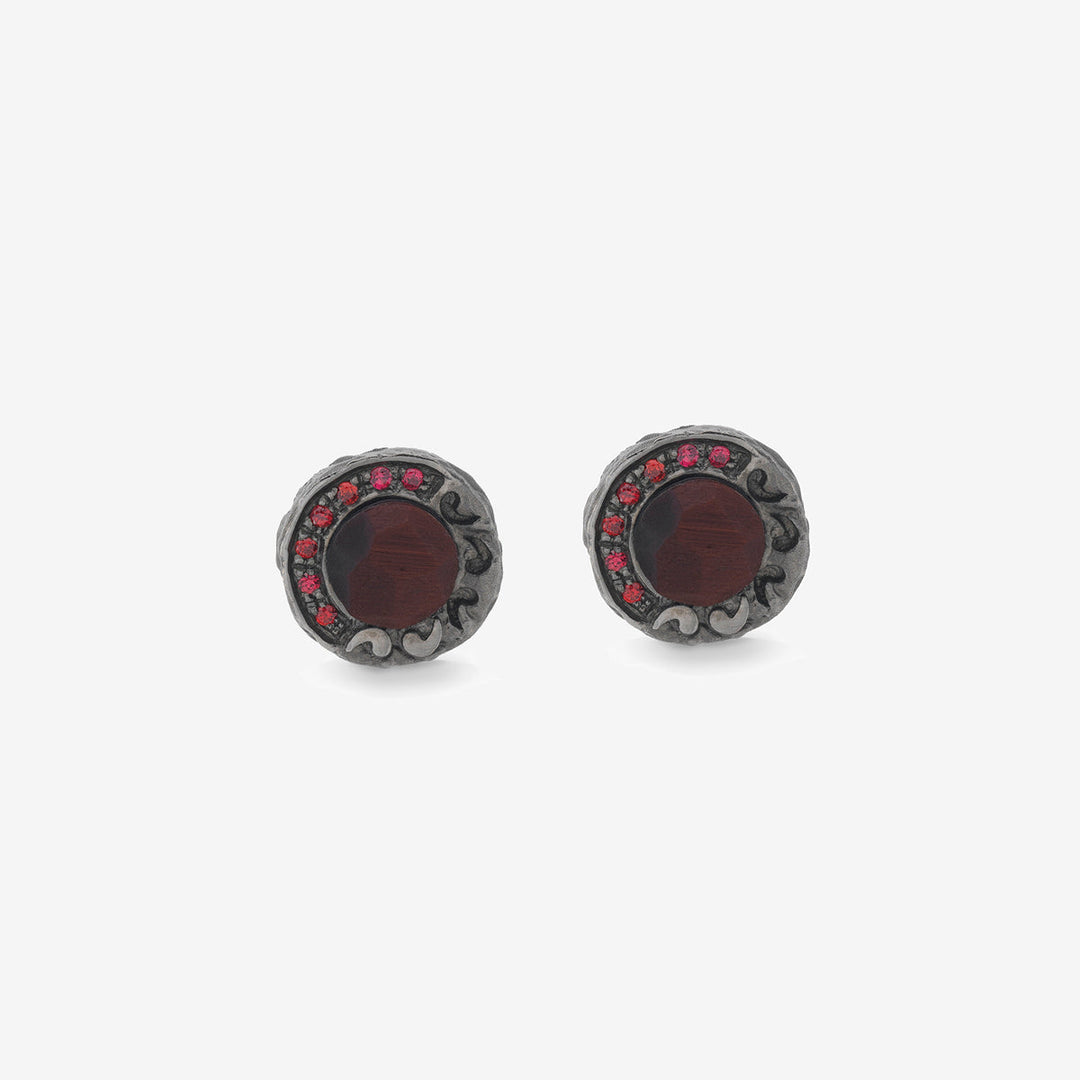 WARRIOR MEDALLION STUD EARRING