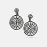 Amaia Twilight Earrings in polished 18k black gold with pavé white diamonds