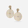 Amaia Centric Twilight Earrings in 18k yellow gold with pavé white diamonds.