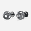 Explosion Of Joy Grand Stud Earrings White Diamonds 18Kt Black Gold-Standard View