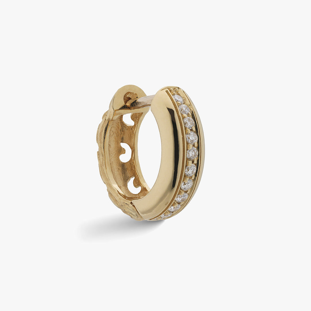 Polished hoop earrings by Marco Dal Maso Men, featuring sleek gold-tone design and classic circular shape.