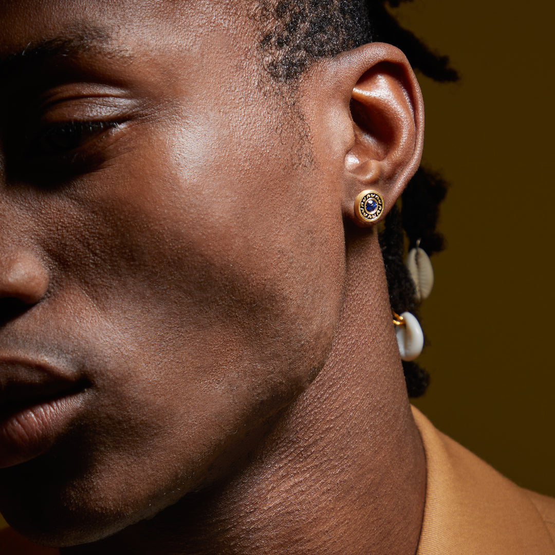 Icon Blue Sapphire Stud Mono Earring MARCO DAL MASO