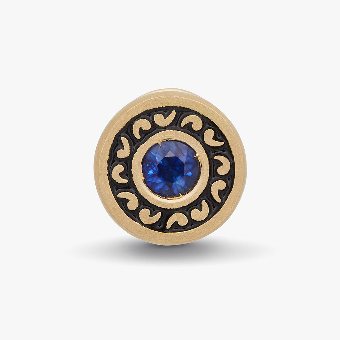 Icon Blue Sapphire Stud Mono Earring-Standard View