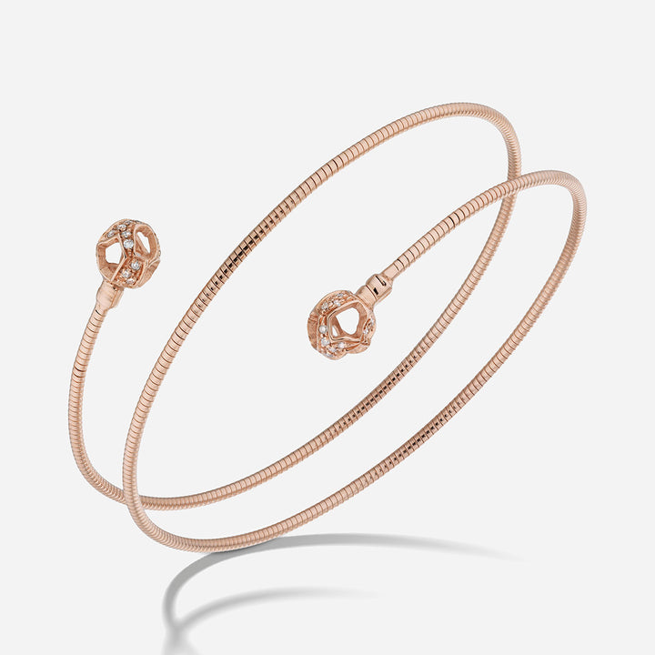 Explosion Of Joy Petite Cuff White Diamonds Rose Gold-Standard View