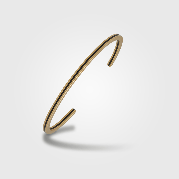 CONTINUUM 18K Yellow Gold & Black Enamel Cuff