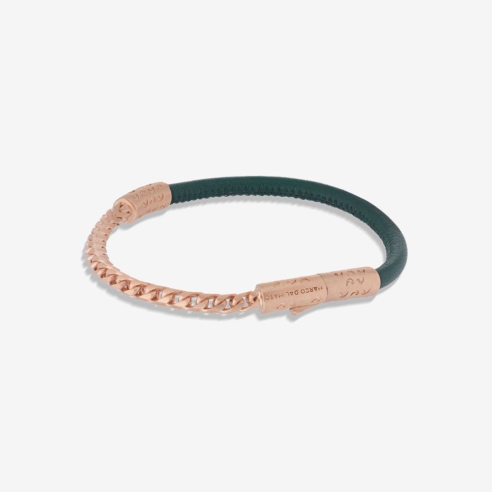 LASH Chain & Braided Leather Bracelet