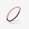 LASH Chain & Braided Leather Bracelet, Rose Gold Vermeil, Red Leather-Standard View