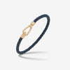 LASH Braided Bracelet, Yellow Gold Vermeil, Blue Leather-Standard View