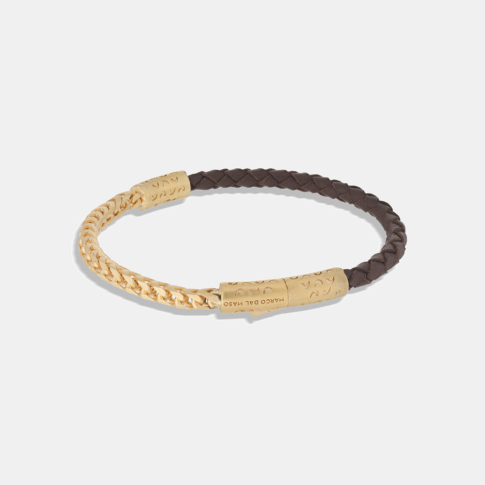 LASH Chain & Braided Leather Bracelet