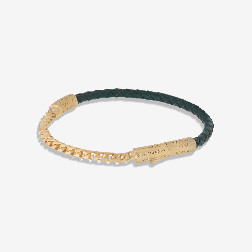 LASH Chain & Braided Leather Bracelet