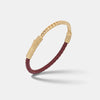 LASH Chain & Braided Leather Bracelet, Yellow Gold Vermeil, Red Leather-Standard View