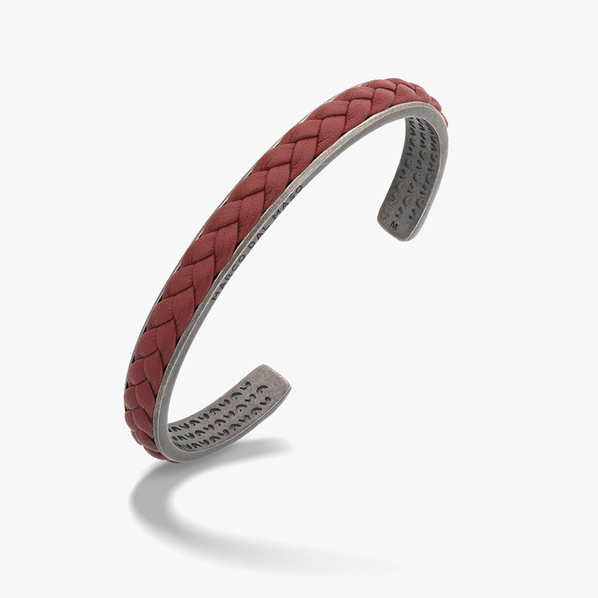 アクセサリー blackmeans leather bangle LASH-8mm-red-leather-cuff-with